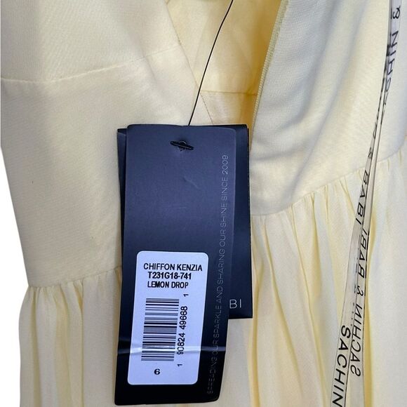 Sachin + Babi Yellow Chiffon Kenzia Lemon Drop Formal Maxi Dress | size 6 - Picture 13 of 13